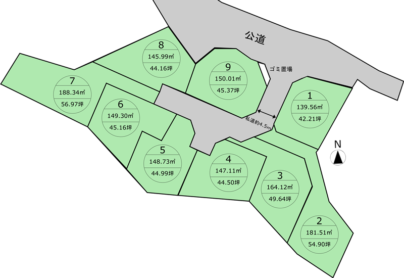 王禅寺東 区画図